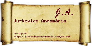 Jurkovics Annamária névjegykártya