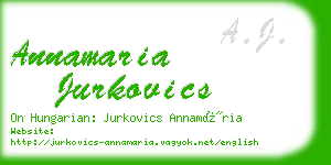 annamaria jurkovics business card
